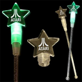 Light Up Stir Stick - Jade Green - Star